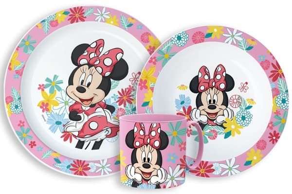 Disney Minnie Vår Middagsset, mikropärlsset med mugg 265 ml