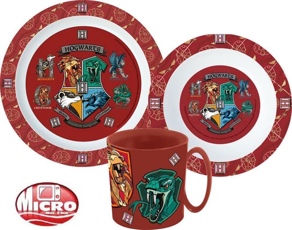 Harry Potter middagsset, mikropolymer-set med mugg 350 ml