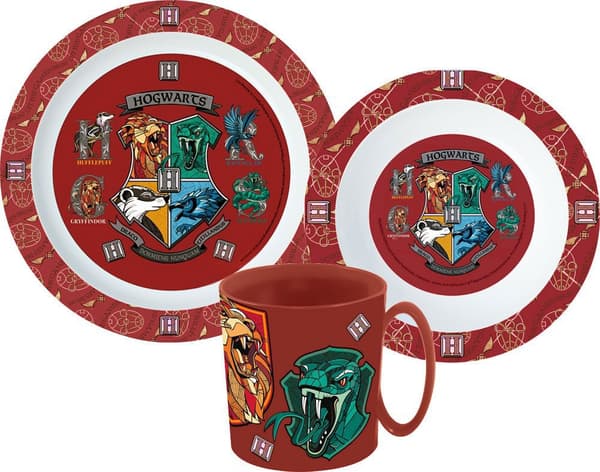 Harry Potter middagsset, mikropolymer-set med mugg 350 ml