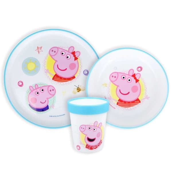 Peppa Pig Core antislip middagservis, mikroplastset