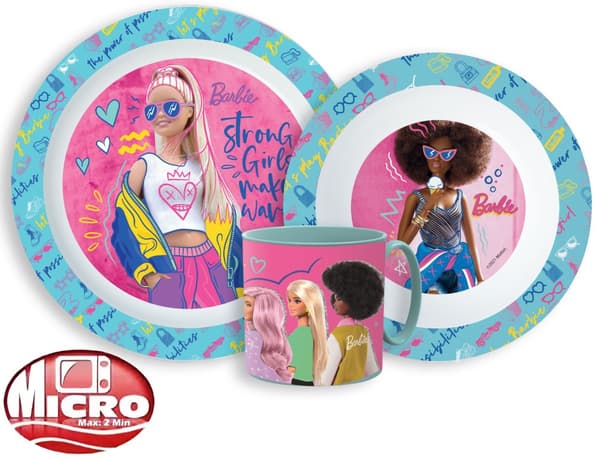 Barbie servisset, mikropartikelsset med mugg 265 ml