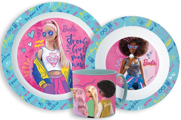 Barbie servisset, mikropartikelsset med mugg 265 ml