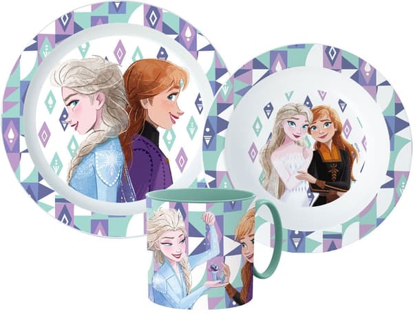 Mikroplasten set med Disney Frost Ismagisk servis, inkluderar en 265 ml mugg