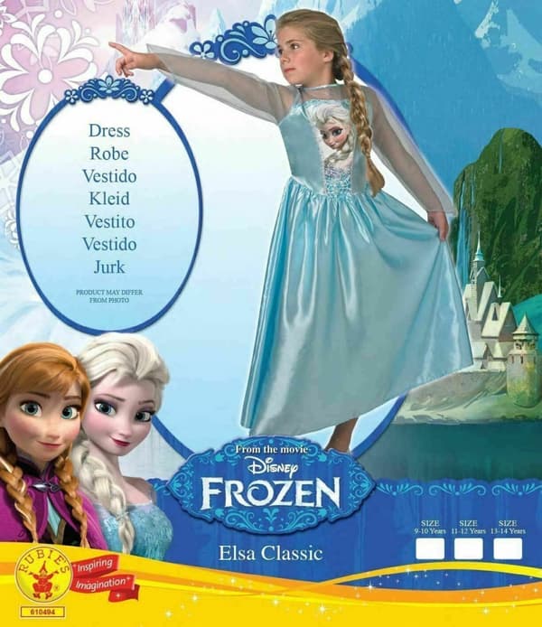 Elsa Kostym från Disney Frost 9-10 år