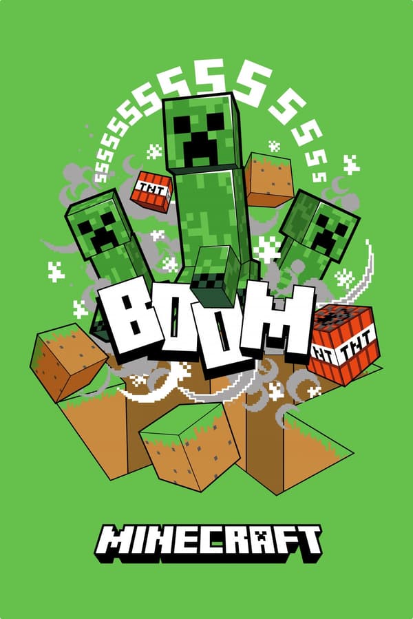 Minecraft Boom Creeper supermjuk polarfleecefilt 100*150 cm