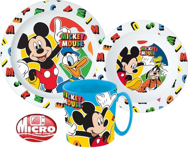 Mikrosplast, Disney Mickey middagservis med 350 ml mugg