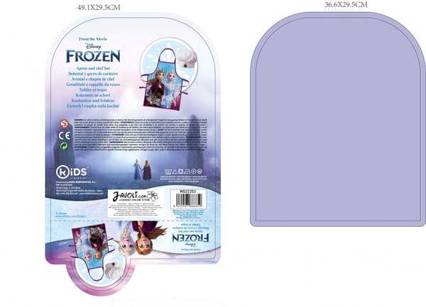Barnförkläde i två delar med Disney Frost Whispers design