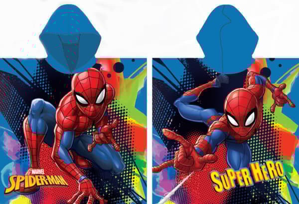 Spiderman Blå Strandhandduk Poncho 55x110 cm (Snabbtorkande)