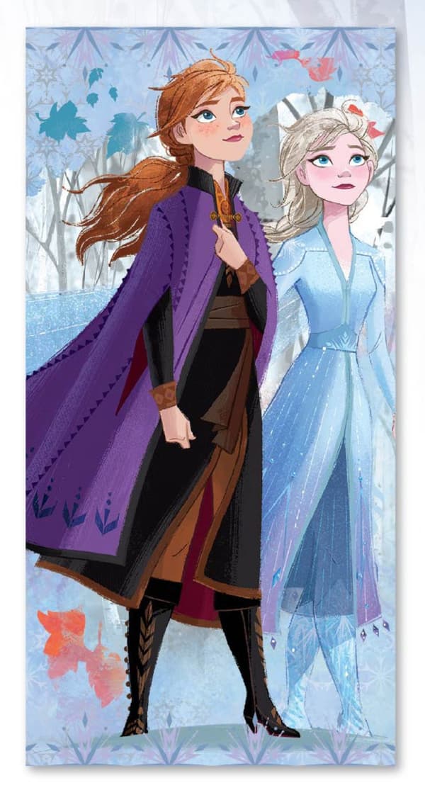 Disney Frozen Syskon Badhandduk, Strandhandduk 70x137 cm (Snabbtorkande)