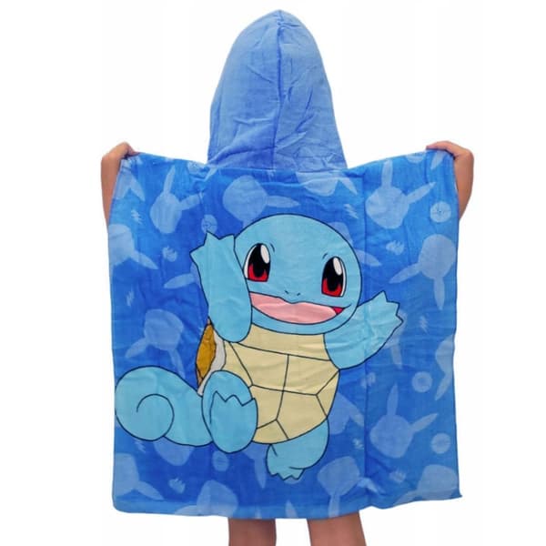 Pokémon blå strandhandduk poncho 60x120 cm