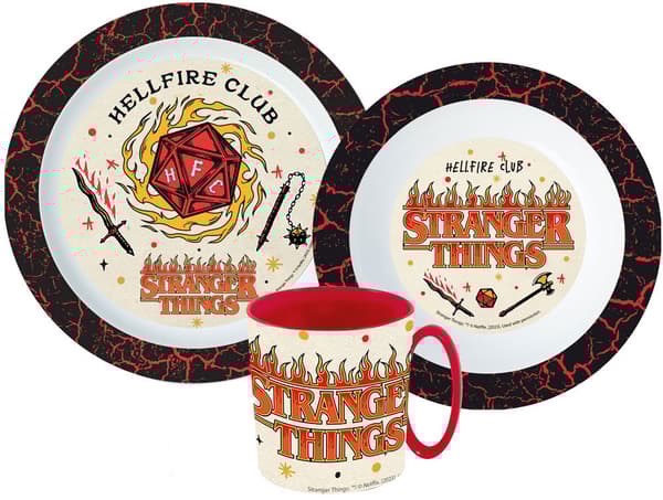 Stranger Things middagsset, mikroplyset med kopp 350 ml