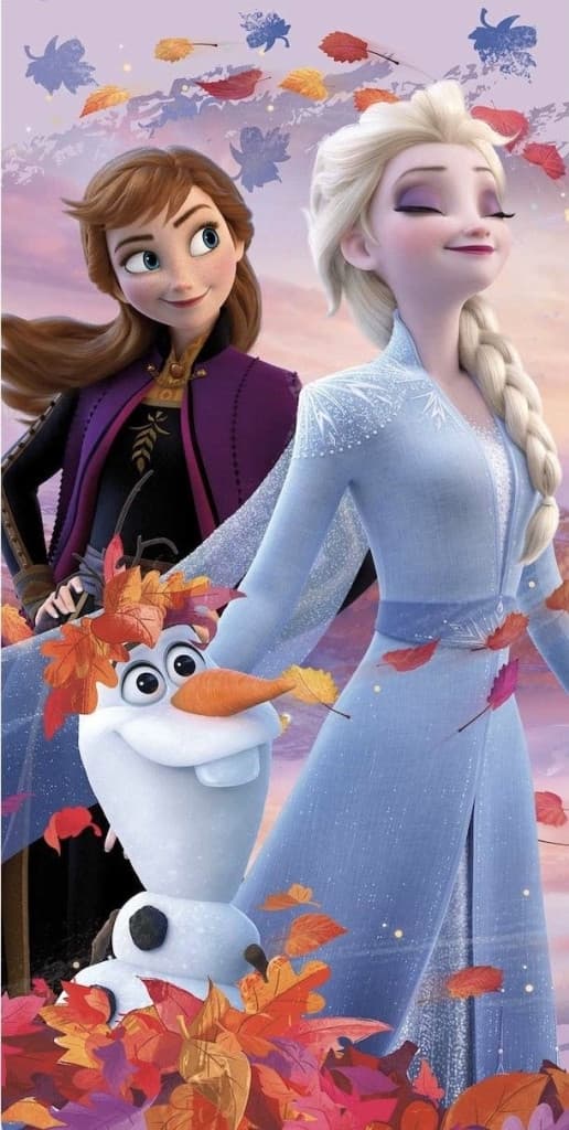 Disney Frost Rykande Naturbadhandduk, strandhandduk 70x140cm