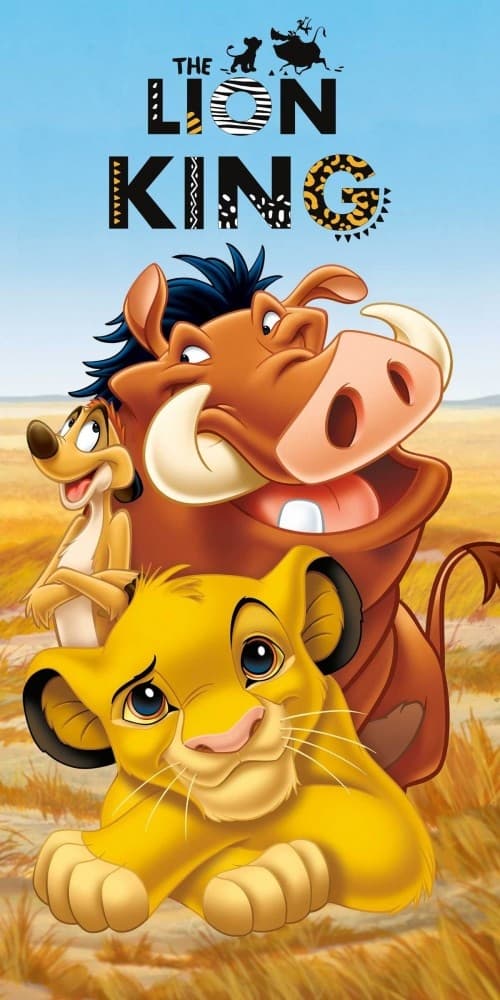Disney Lejonkungen Pride Lands Trio badhandduk, strandhandduk 70x140 cm