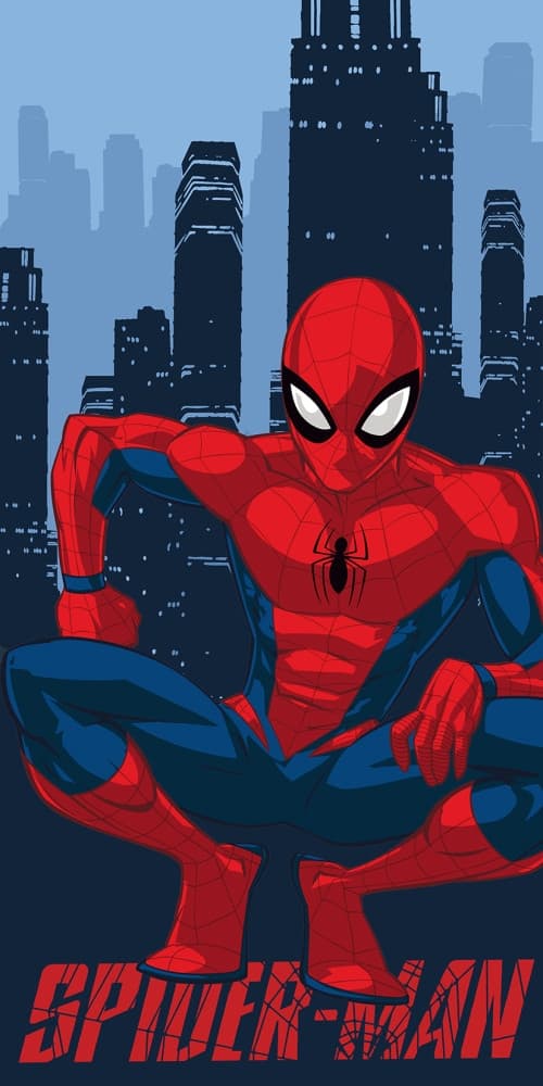 Spiderman badhandduk, strandhandduk 70x140 cm, citydesign
