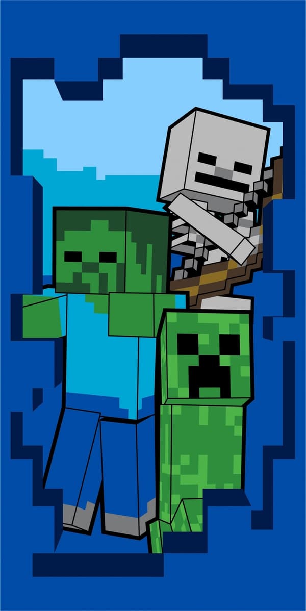 Minecraft Badhandduk, Strandhandduk 70x140 cm