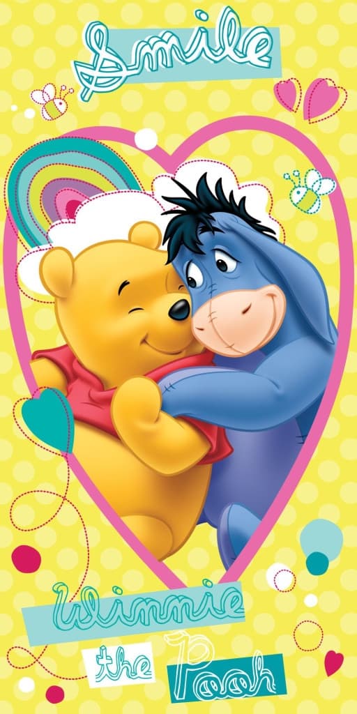 Disney Winnie the Pooh Badhandduk, Strandhandduk 70x140cm - Smiley Design
