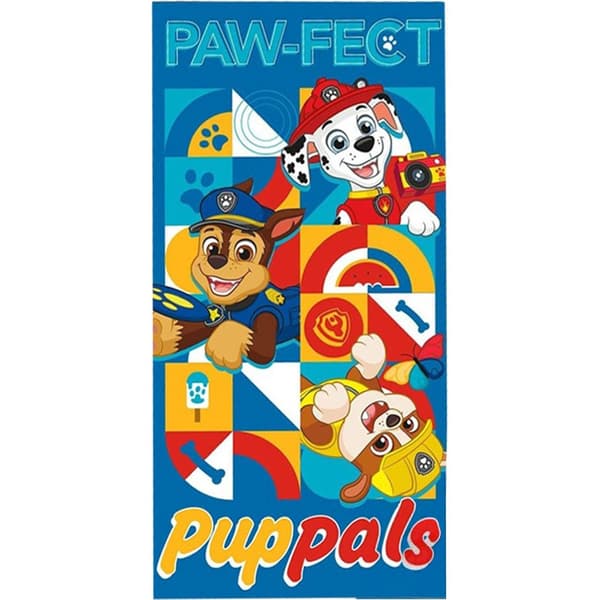 Paw Patrol Paw-fekt badhandduk, strandhandduk 70x140 cm