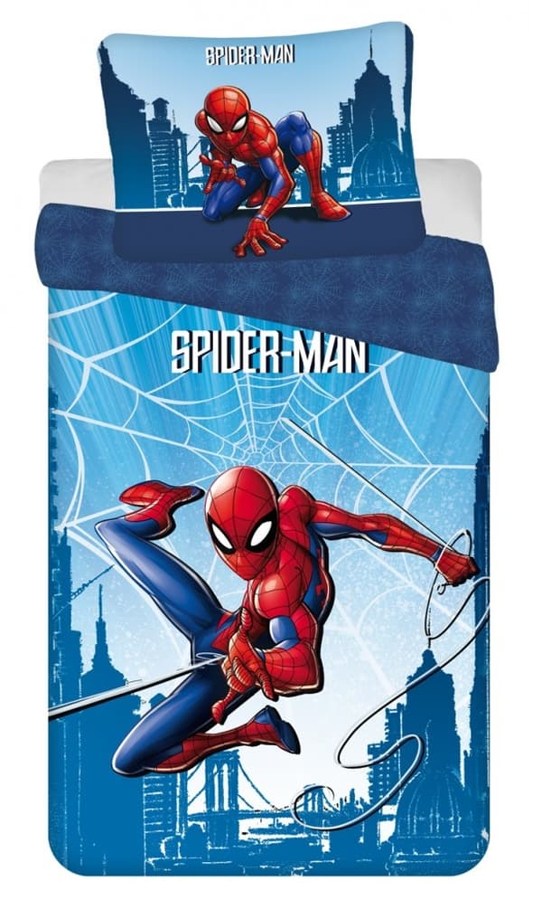 Spiderman Skyline sängkläder 140×200 cm, 70×90 cm