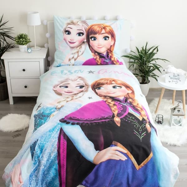 Disney Frost Ljusblå sängkläder set 140×200 cm, 70×90 cm