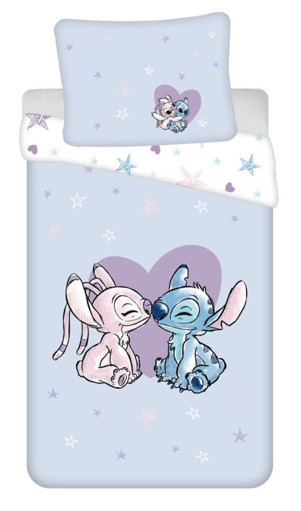 Disney Lilo och Stitch hjärt-sängkläder set 140×200 cm, 70×90 cm