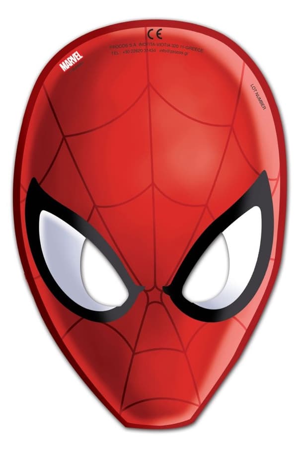 Spiderman mask, 6 st, brottsbekämpare