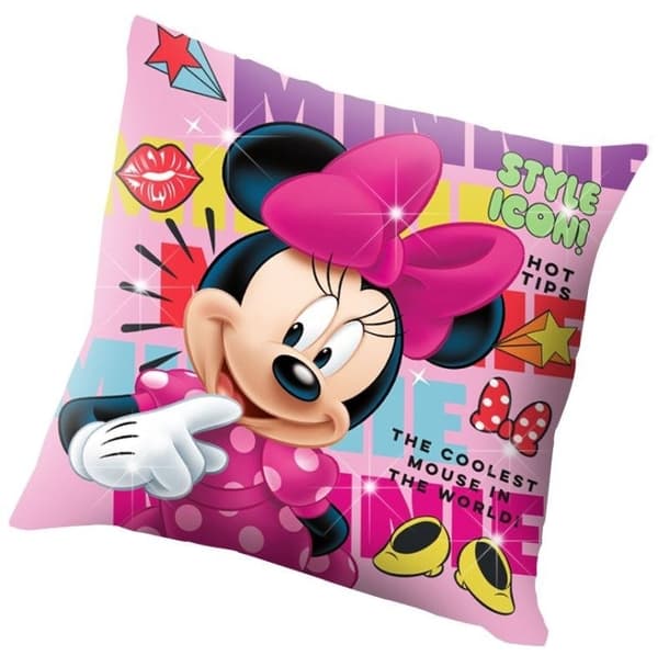 Decorativ kudde 40x40 cm med LED-belysning från Disney Minnie