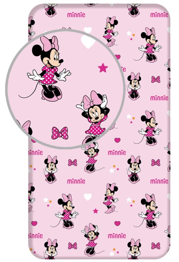 Minnie Pretty in Pink bäddark 90x200 cm från Disney
