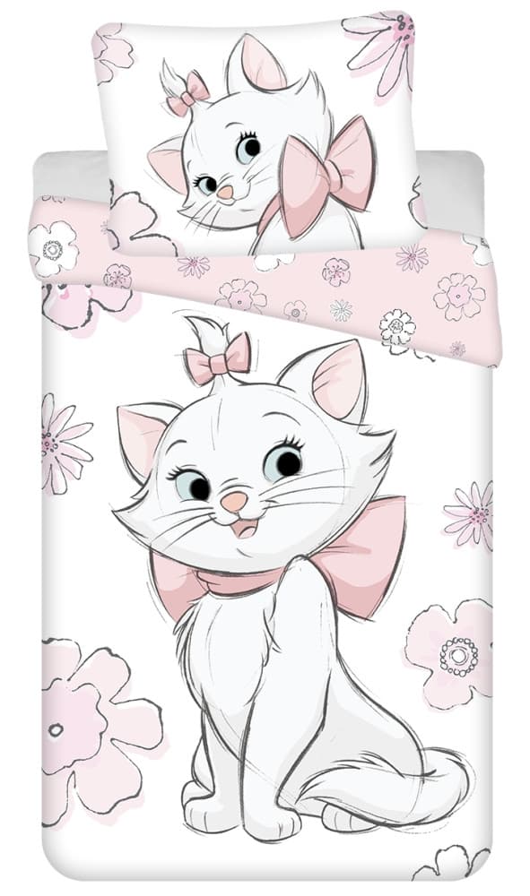 Disney Marie blommor sängkläder set 140×200 cm, 70×90 cm