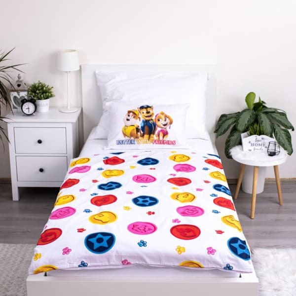 Paw Patrol Teamwork barnen sängkläder täcke 100×135 cm, 40×60 cm
