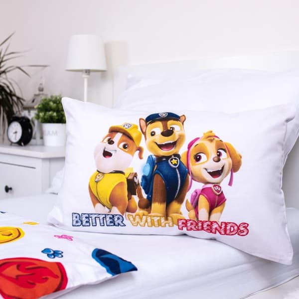 Paw Patrol Teamwork barnen sängkläder täcke 100×135 cm, 40×60 cm