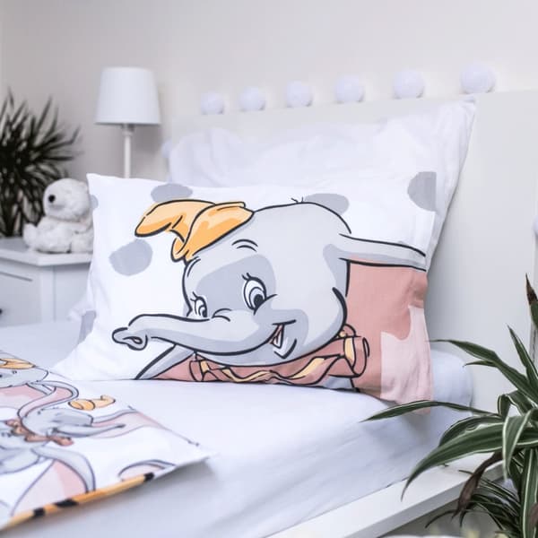 Barnsängkläder set Disney Dumbo Dots 100×135 cm, 40×60 cm