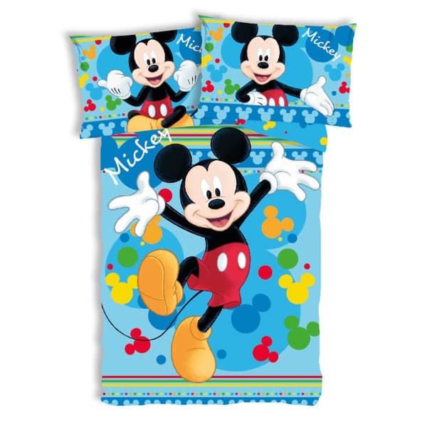 Disney Micke Mysigt barnbäddsset, 100×135 cm och 40×60 cm