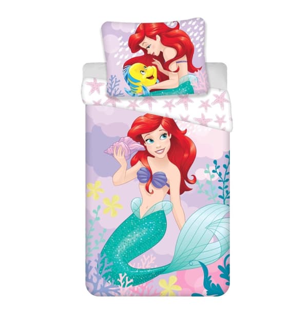 Disney Princess Ariel sängkläder set i rosa 140×200 cm, 70×90 cm
