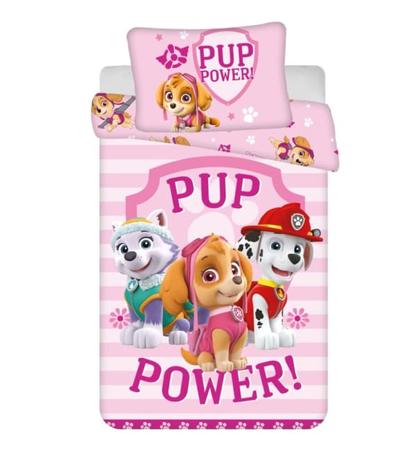 Paw Patrol Pup Power barnbäddsset 100×135 cm, 40×60 cm