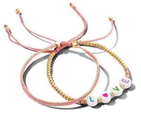 Victoria Armband Set med Pärlor och Kärlek