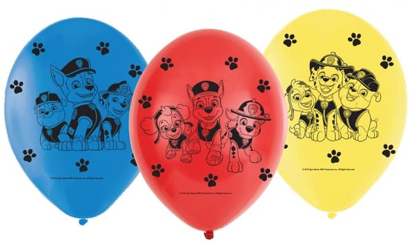 Paw Patrol hjältar ballonger, 6 st 9 tum (22,8 cm)