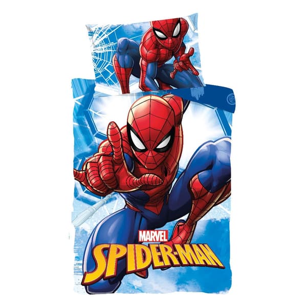 Spiderman Webmaze barnens sängtillbehör, bäddset 100×135 cm, 40×60 cm
