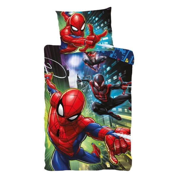 Sängset med Spiderman och Guardians, 140×200 cm, 70×90 cm