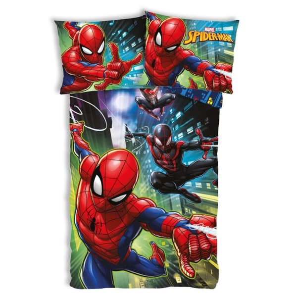 Sängset med Spiderman och Guardians, 140×200 cm, 70×90 cm