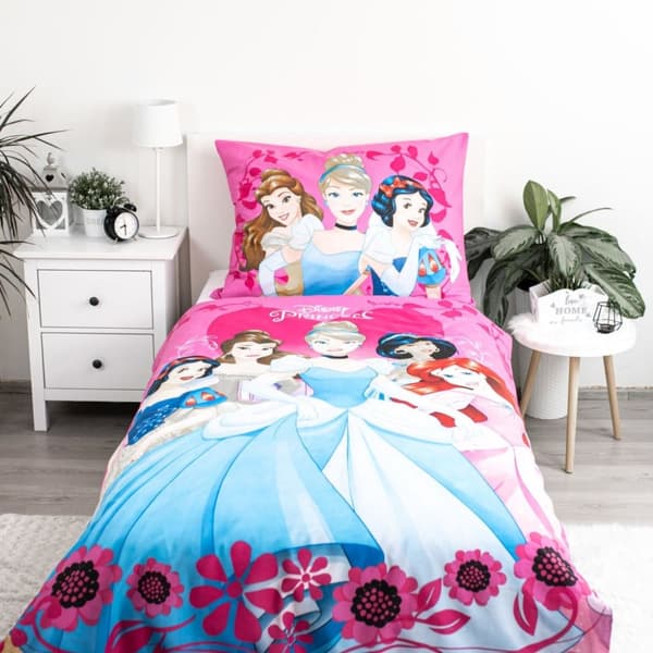 Disney Princess hjärt-sängkläder set 140×200 cm, 70×90 cm