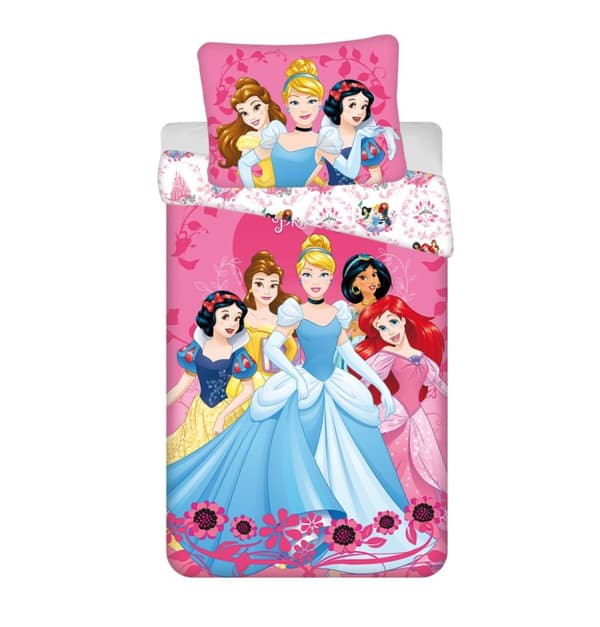 Disney Princess hjärt-sängkläder set 140×200 cm, 70×90 cm
