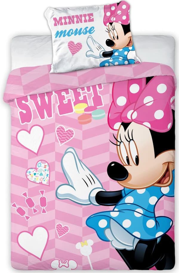 Disney Minnie Sweet barnbäddset 100×135 cm, 40×60 cm