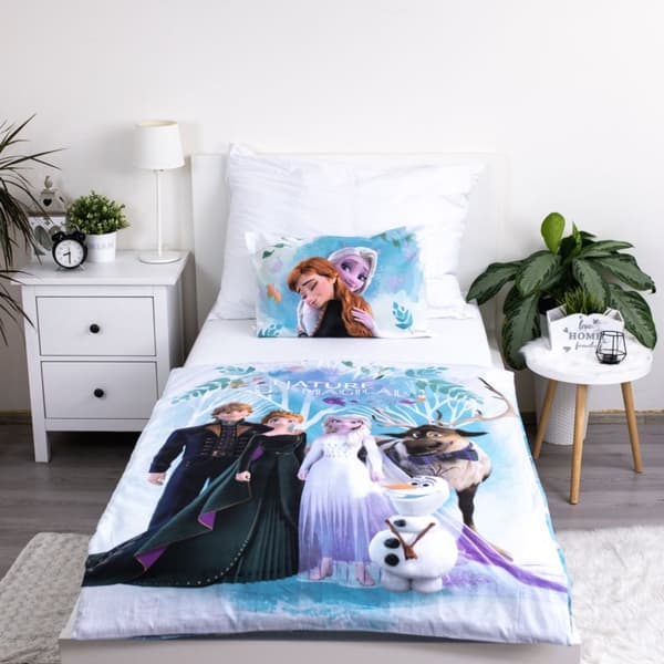 Bäddset för barn med Disney Frozen - Nature is Magical, 100×135 cm, 40×60 cm
