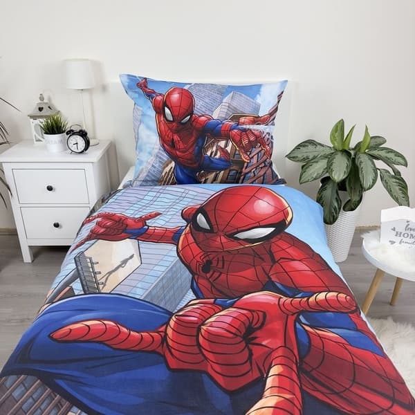 Spiderman City Glider sängkläderset 140×200 cm, 70×90 cm