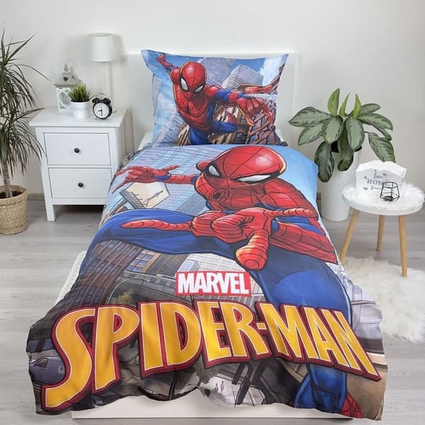 Spiderman City Glider sängkläderset 140×200 cm, 70×90 cm