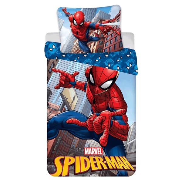 Spiderman City Glider sängkläderset 140×200 cm, 70×90 cm