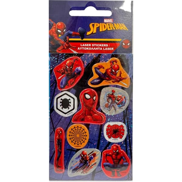 Holografiskt klistermärkeset med Spiderman Dark Shining