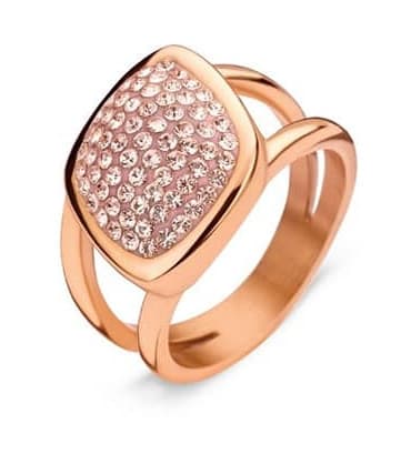 Victoria roséguldfärgad ring med rosa sten