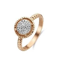 Victoria roséguld ring med vita stenar