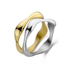 Victoria Guld- och Silverfärgad Ringset, 2 st